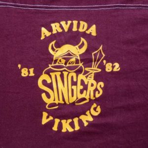 Vintage 1981 Arvida Vikings Singers Garnet Gold T-Shirt S/M