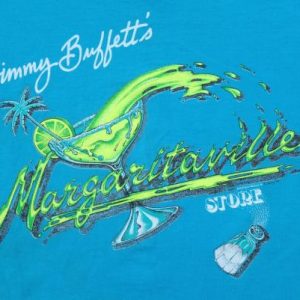 Vintage 1990s Margaritaville Jimmy Buffett Aqua T Shirt L