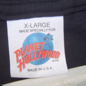 Vintage 1990s Planet Hollywood Black Souvenir T-Shirt XL