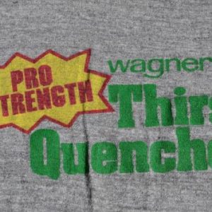 Vintage 1980s Wagner Thirst Quencher Gray Belly T-Shirt XL