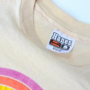 Vintage 1981 Bermuda Rainbow Beige Tourist T Shirt S/M