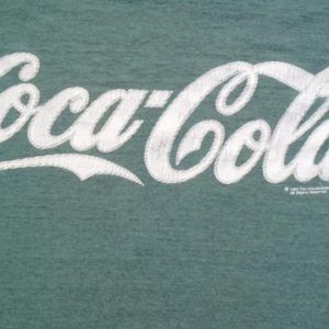 Vintage 1994 Heather Green Black Coca Cola Cotton T Shirt M