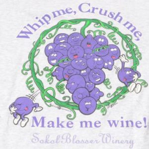 Vintage 1995 Sokol Blosser Winery Grey T Shirt L