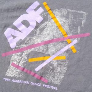 Vintage 1986 American Dance Festival Gray Cotton T-Shirt L