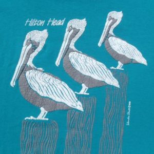 Vintage 1980s Hilton Head Pelicans Souvenir T-Shirt XL