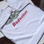 Vintage 1995 Budweiser Frogs White Cotton T-Shirt L | Defunkd