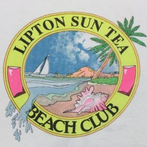 Vintage 1980s Lipton Sun Tea Beach Club T-Shirt L/XL