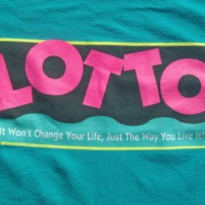 Vintage 1990s Florida Lottery Teal Green T-Shirt L