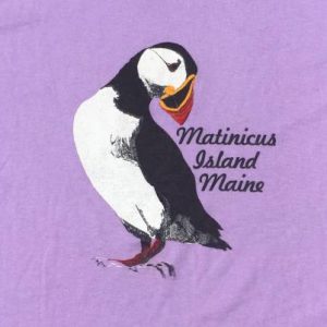 Vintage 1980s Puffin Matinicus Island ME Souvenir T-Shirt L