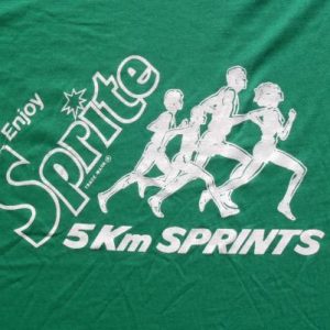 Vintage 1980s Sprite 5Km Sprints Green T-Shirt L Signal