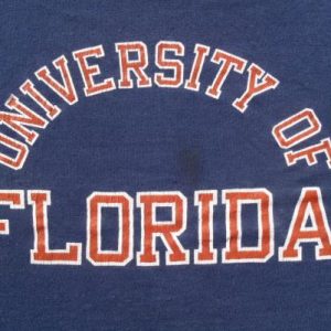 Vintage 1980s University of Florida Navy Blue T-Shirt S