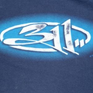 Vintage 1990s Blue Three Eleven 311 Band Cotton T Shirt L