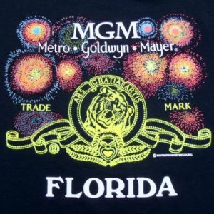 Vintage 1990s MGM Florida Black Tourist T-Shirt L/XL