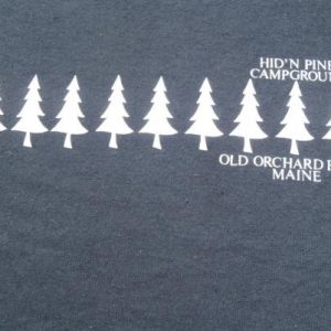 Vintage 1980s Black Hidden Pines Maine Souvenir T-Shirt L