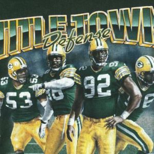 Vintage 1990s Green Bay Packers Title Town Defense T-Shirt