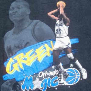 Vintage 1980s Black Orlando Magic Sidney Green T-Shirt XL