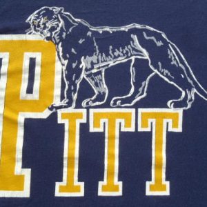 Vintage 1980s University Pittsburgh Pitt Panthers T Shirt M