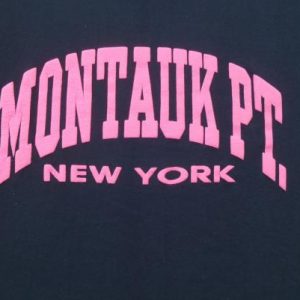 Vintage 1980s Montauk Point NY Black Souvenir T-Shirt L