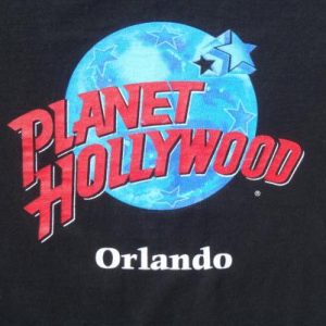 Vintage 1991 Planet Hollywood Orlando Black Cotton T-Shirt L