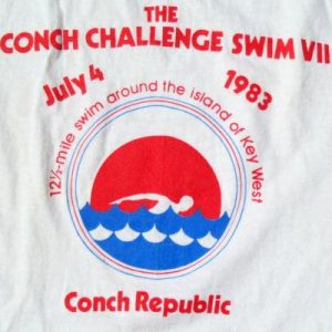 Vintage 1980s Key West Conch Challenge VII 1983 T-Shirt L