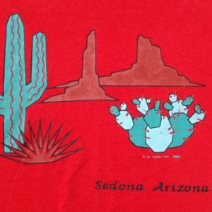 Vintage 1990 Sedona Arizona Red Tourist T Shirt L