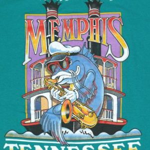 Vintage 1980s Memphis Tennessee Fish T-Shirt 80s