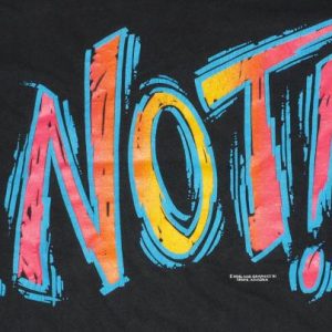 Vintage NOT! T-shirt Black 1991 1990s Tee