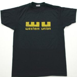 Vintage 1980's Western Union Advertising Logo T-Shirt