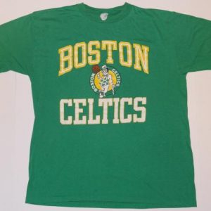 Vintage 1980s Boston Celtics Green Logo NBA T-Shirt