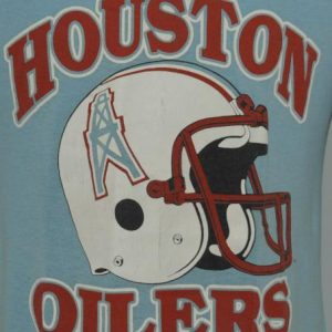 Vintage 1980s HOUSTON OILERS NFL Football Helmet T-Shirt