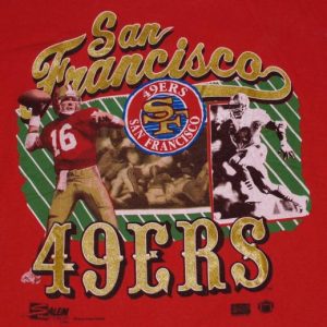 Vintage JOE MONTANA San Francisco 49ers NFL Football T-Shirt