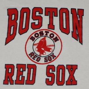 Vintage 1980's Boston Red Sox Logo MLB Baseball T-Shirt