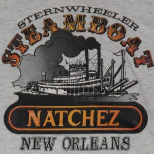 Vintage 1980s Natchez New Orleans Steamboat T-Shirt