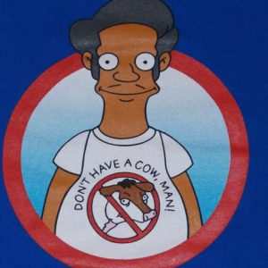 Vintage 1990s THE SIMPSONS APU Don't Have A Cow T-Shirt