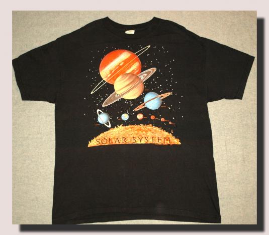 Vintage 1990s Solar System space Planets t-shirt 90s | Defunkd