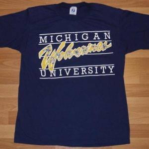 Vintage 1980s MICHIGAN UNIVERSITY Wolverines Soft Thin T-Shi