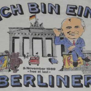 VTG 1989 Soviet Union Gorbachev Ich Bin Ein Berliner T-Shirt