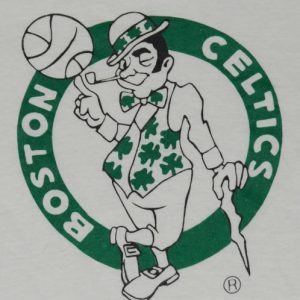 Vintage White Boston Celtics Logo T-Shirt