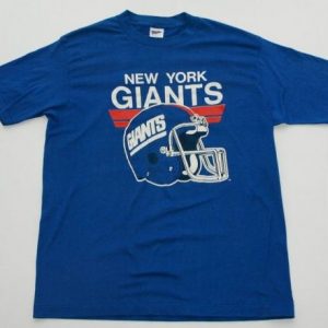 Vintage 1980s New York Giants Football Helmet Logo Shirt