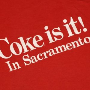 Vintage 1980s Coca Cola COKE IS IT Sacramento T-Shirt