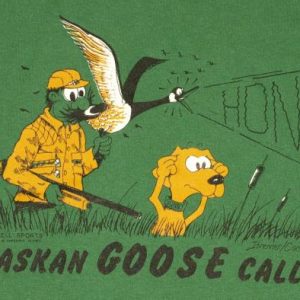 Vintage 1980's Alaska Goose Call Hunting T-Shirt