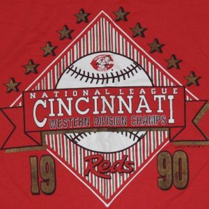 Vintage 1990 CINCINNATI REDS NL Champion Baseball T-Shirt