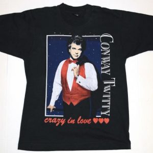 Vintage 1980s Conway Twitty Country Music Concert T-shirt