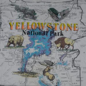 Vintage YELLOWSTONE National Park Map All-Around T-Shirt