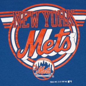 Vintage 1987 New York Mets Baseball T-Shirt 1980s Tee Shirt