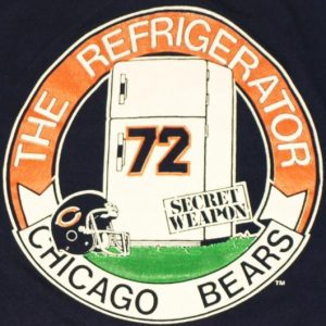 Vintage 1980s Chicago Bears Refrigerator Perry T-Shirt