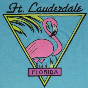 Vintage 1980s Florida Pink Flamingo Screen Stars T-Shirt