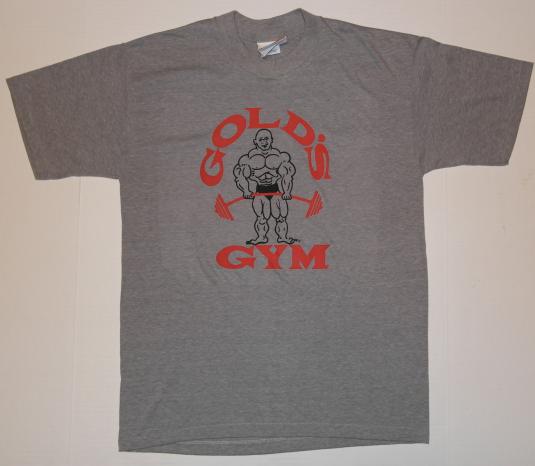 Gold's Gym T-Shirt Vintage Embossed Grey