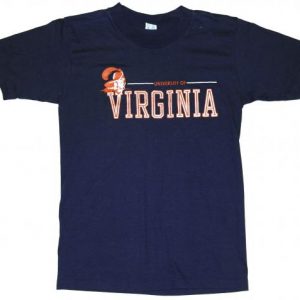 Vintage 1980s University of Virginia Logo College T-shirt