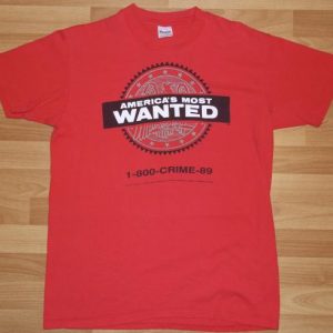 Vintage 1980s AMERICAS MOST WANTED TV Show T-Shirt